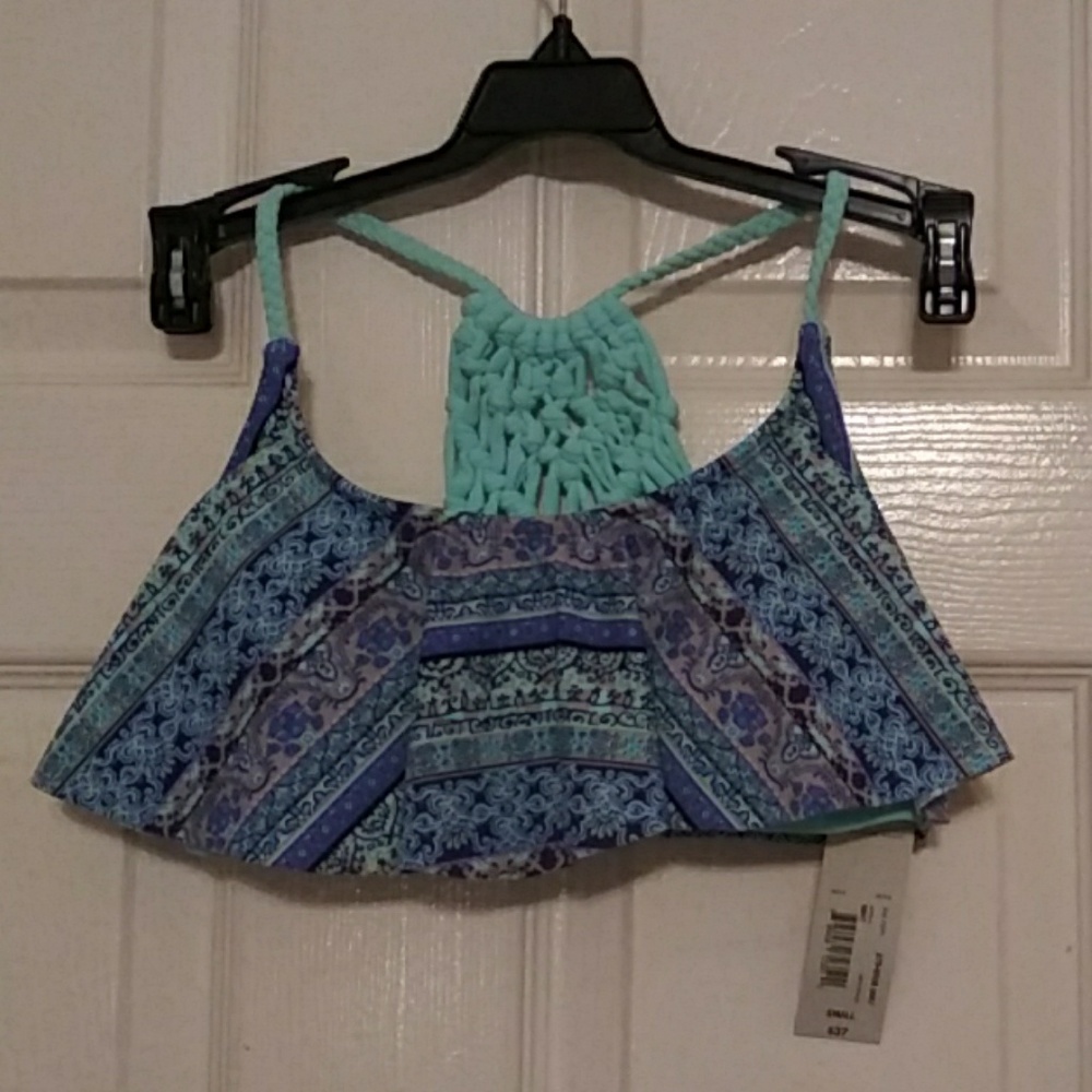 Mint Paisley Bikini Top!!!